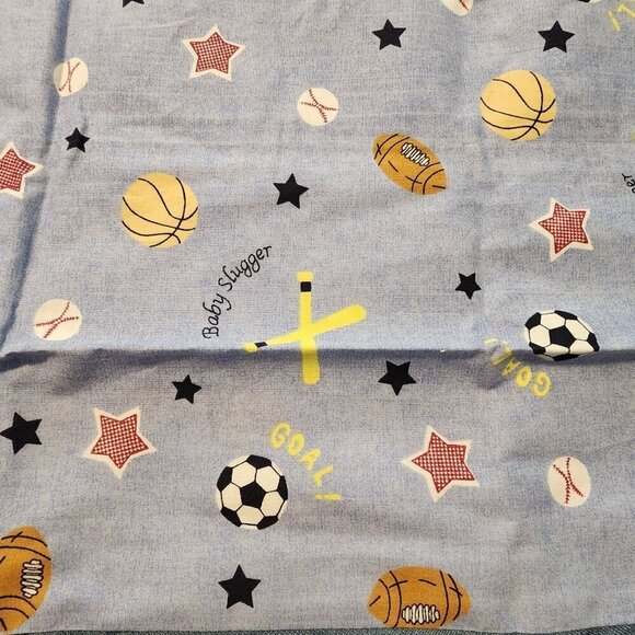 Lambs and Ivy All Star collection 2 window valances  Sports Soccer Baseball Bask - Picture 5 of 5